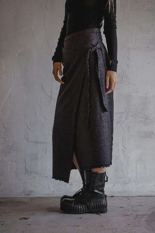 Forest Birds Wool Skirt velvet skirt glossy