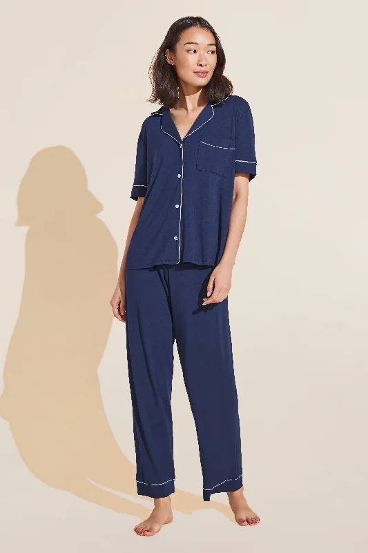 Gisele TENCEL™ Modal Short Sleeve & Pant PJ Set Fashionable Tapered Leg Pants