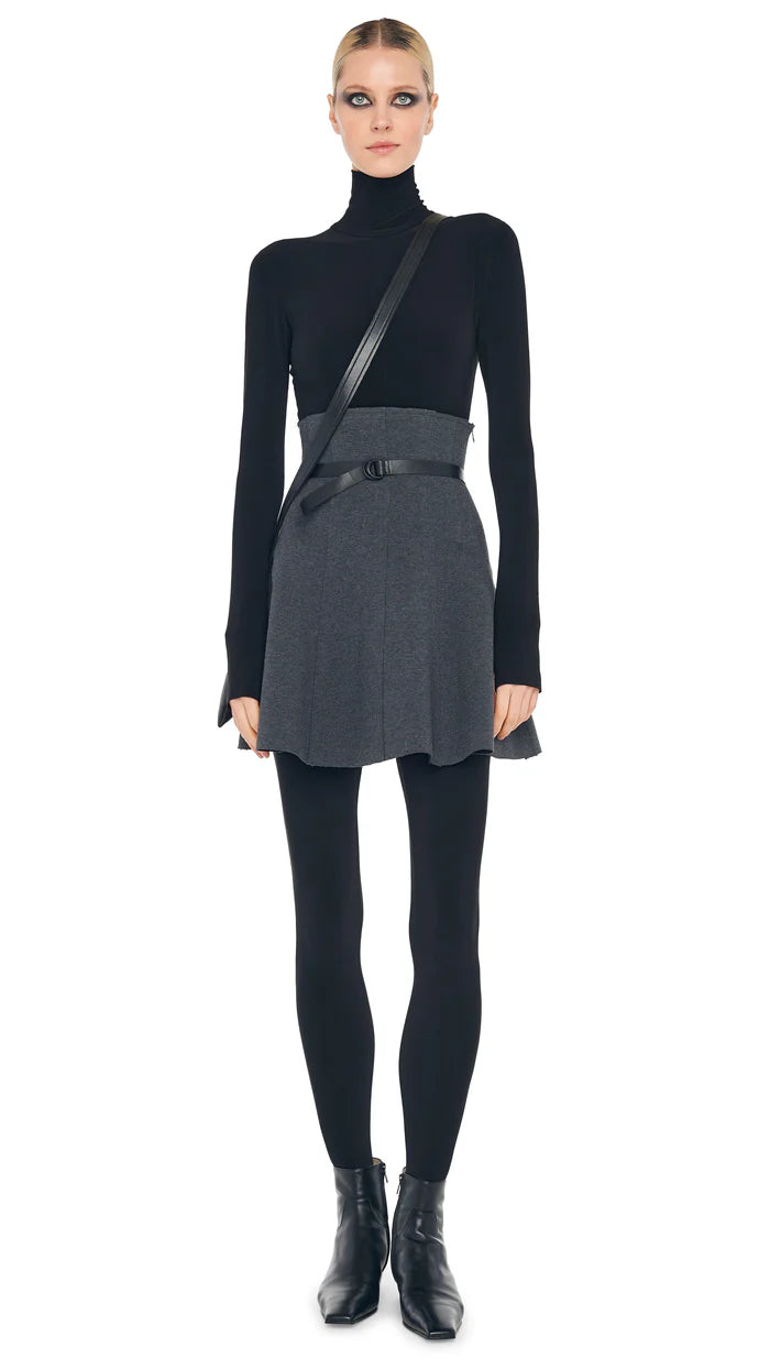 Grace Mini Skirt - Dark Heather Grey denim skirt classic
