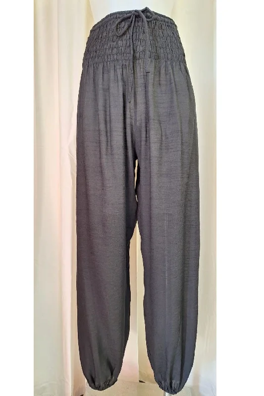 Harem Pants - Black Comfy High-Waist Jeans
