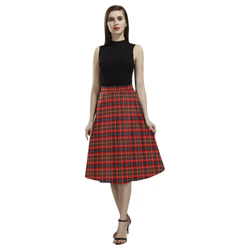 Innes Modern Tartan Aoede Crepe Skirt silk skirt lustrous