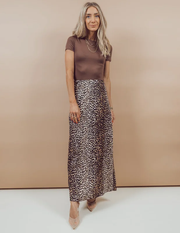 Irina Leopard Skirt wool skirt breathable