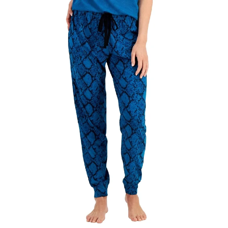 JENNI - Snake Print Jogger Pajama Pants Chic Wool Trousers