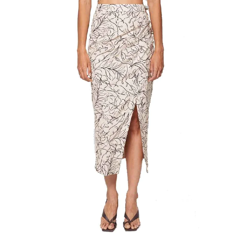 Jonathan Simkhai Valencia Slim Faux Wrap Skirt cashmere skirt fine