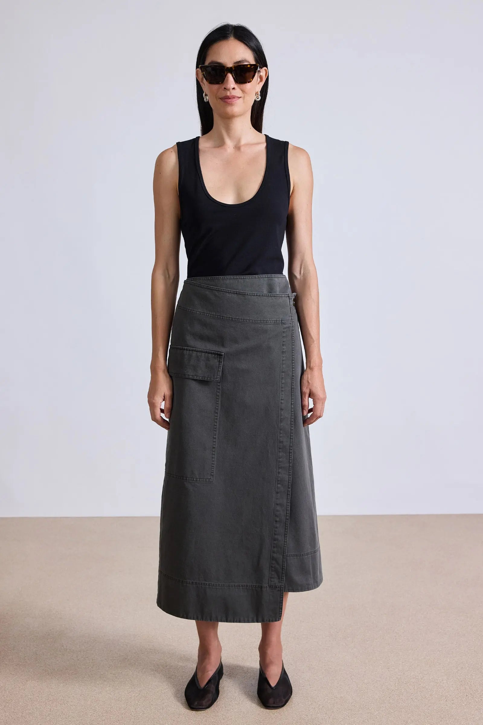 Lassi Midi Cargo Skirt floral skirt print