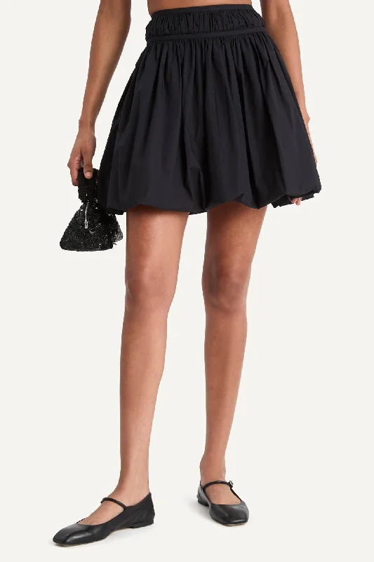 Lunade Skirt in Black leather skirt bold