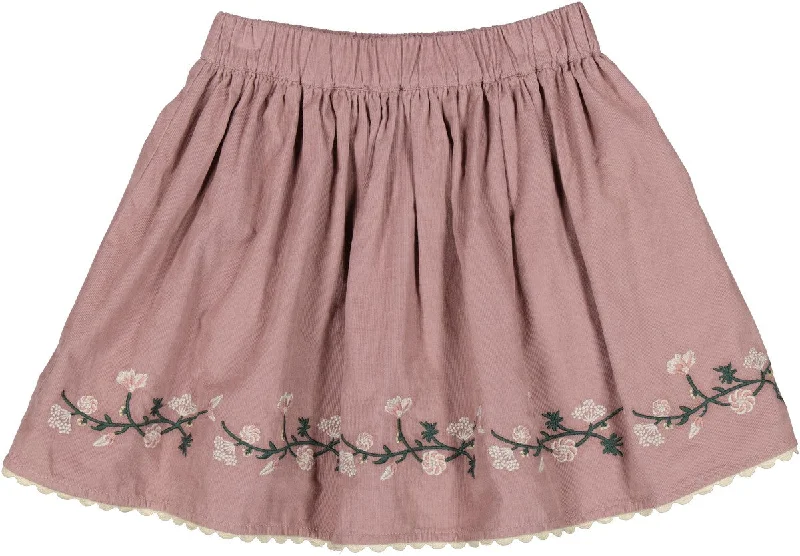 Marmar Dusty Mauve Selina Skirt leather skirt sleek
