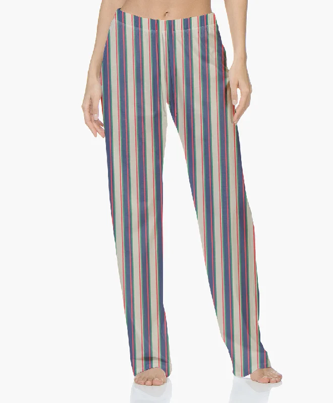Women Comfy Printed Pajama Pants-Lines Elegant High-Waist Pants