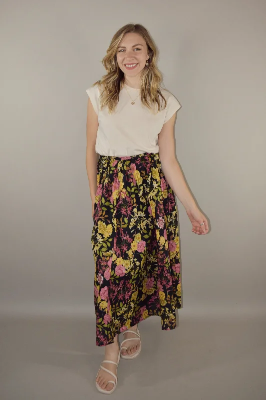 midnight floral skirt velvet skirt luxury