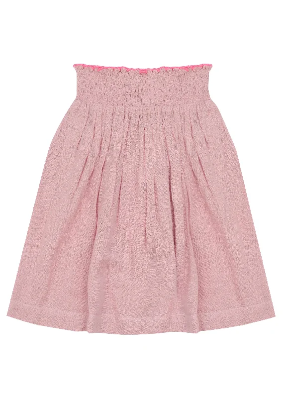 Mildred Skirt-Pink Lady Apple denim skirt casual
