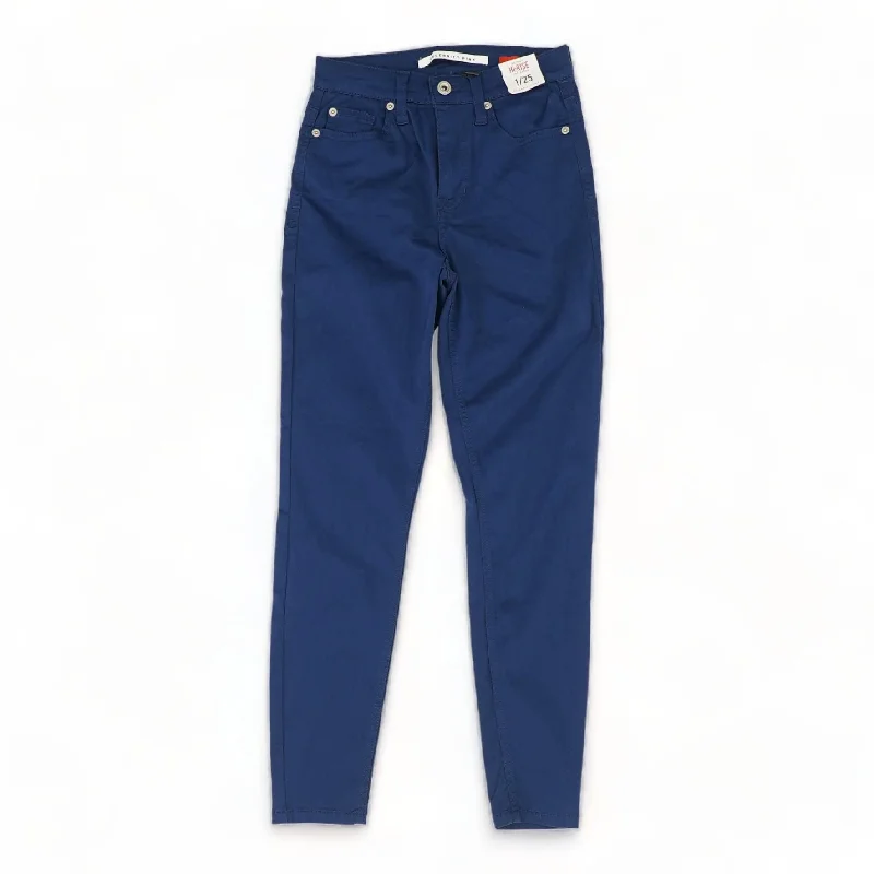 Navy Solid Five Pocket Pants Relaxed Lounge Trousers