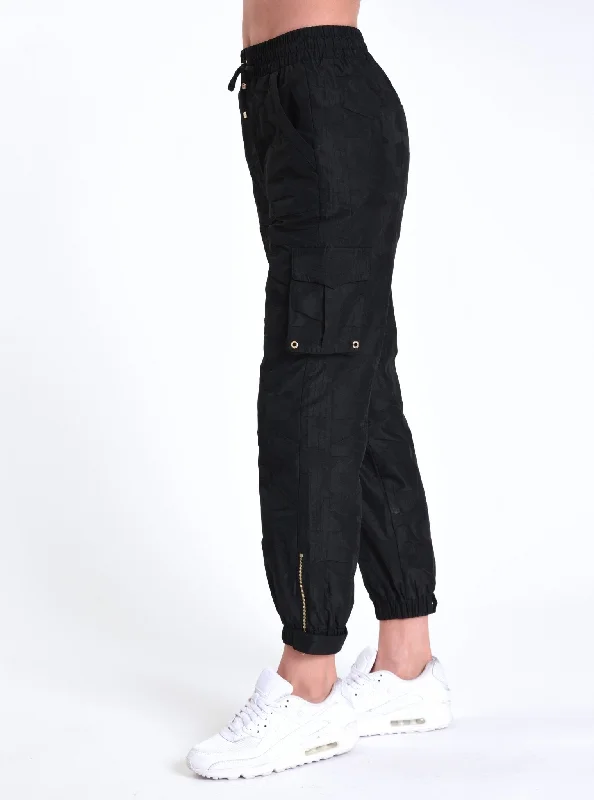 New Camo Pant Gold Trims Stretch Fit Pants