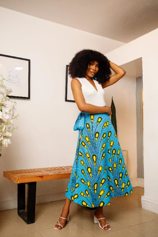 African Print Niba Skirt silk skirt elegant