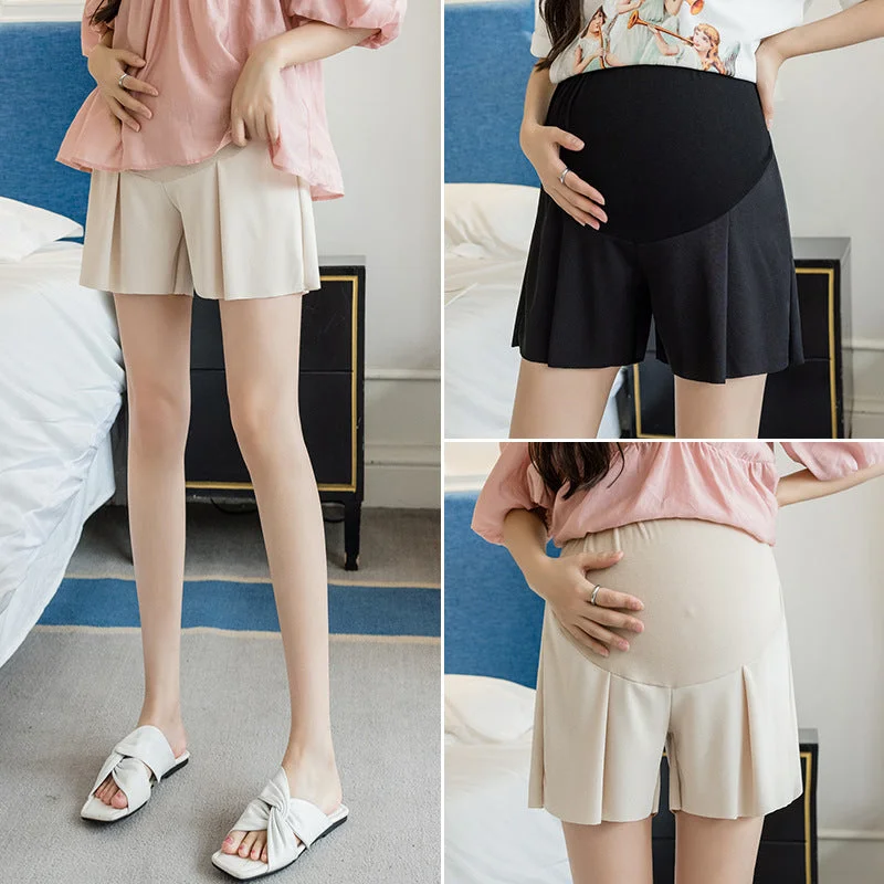 NiDELL: Pregnant Women’s Elegant Wide Leg Short pants for Summer Comfortable Jogging Pants