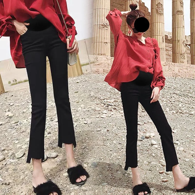 NiDELL: Pregnant Women’s Fashionable Long Pants for Autumn Stylish Casual Pants
