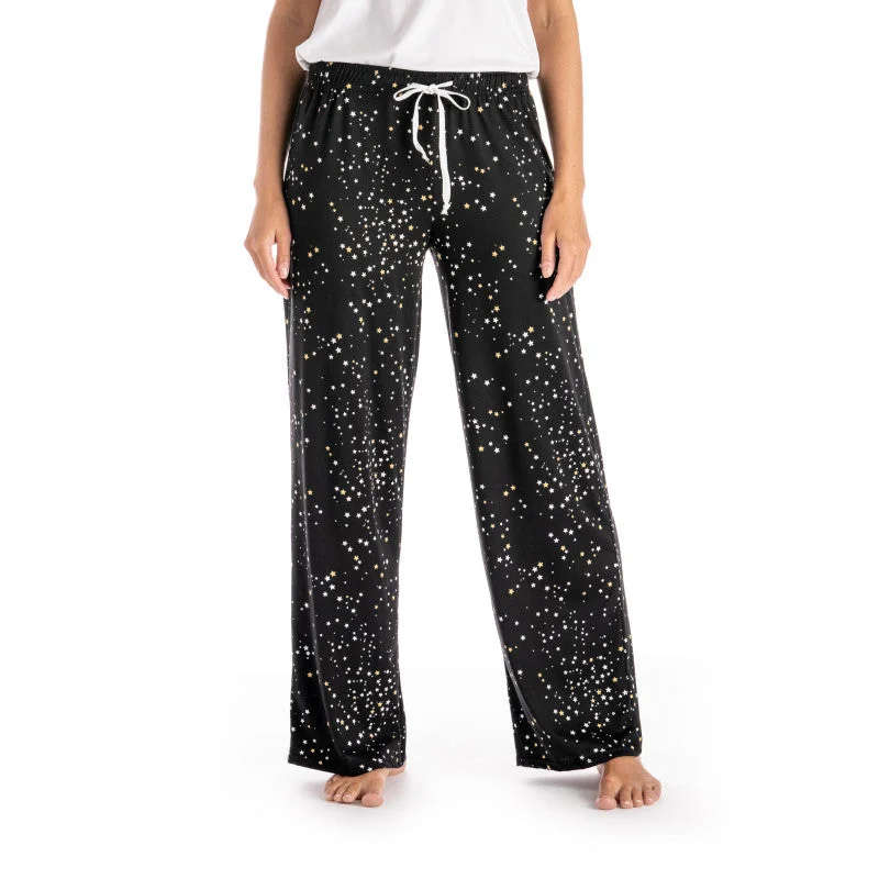 Night Sky Lounge Pants Elegant Wool Trousers