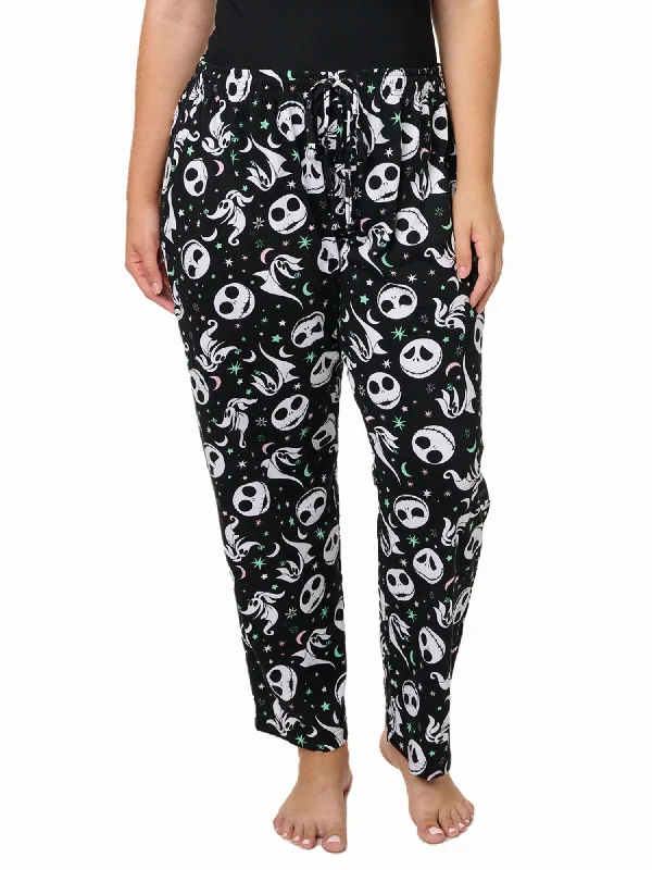 Nightmare Before Christmas Lounge Pajama Pants Cotton Womens Plus Size Black Comfortable Pleated Pants Nightmare Before Christmas Lounge Pajama Pants Cotton Womens Plus Size Black Comfortable Pleated Pants