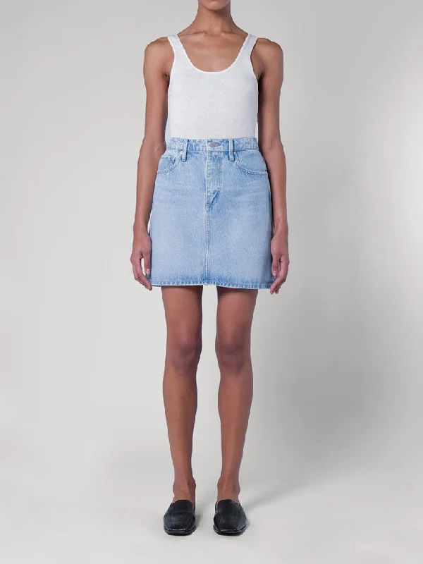 Nobody Denim Piper Skirt in Indigo Dreams denim skirt classic