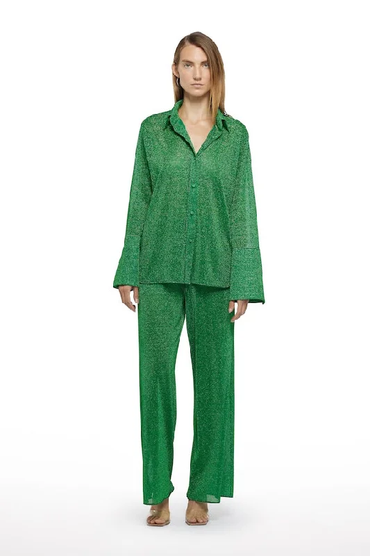 Lumiere Pants Emerald Green Modern Bootcut Pants