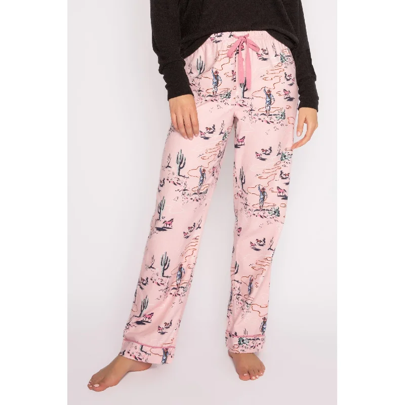 PJ Salvage Pink Mist Flannel PJ Pant Comfy Cargo Trousers