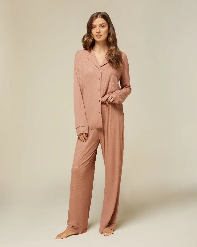 Pull On Wide Leg Pajama Pant Comfortable Denim Trousers