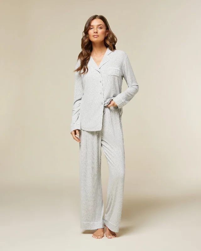 Pull On Wide Leg Pajama Pant Chic Black Leggings