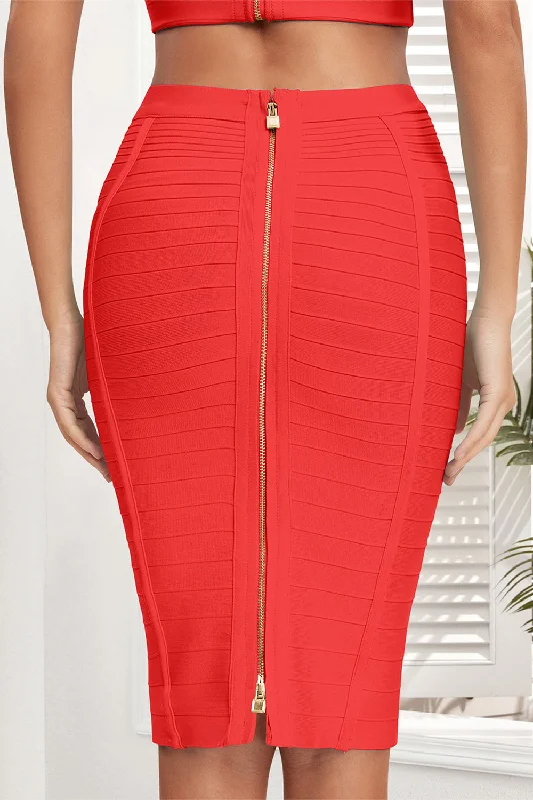 Red Bandage Skirt Women’s Skirt denim skirt fashionable