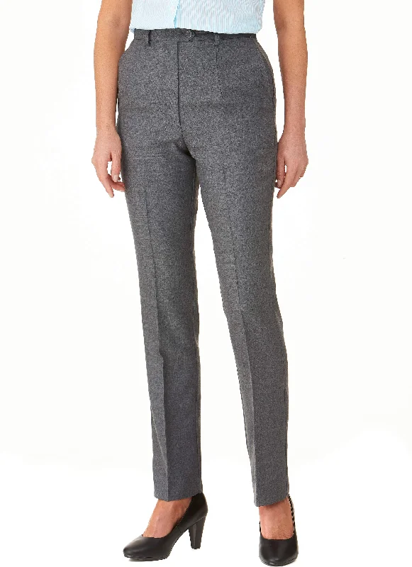 ROBINVALE FLAT FRONT PANT - GREY Comfortable Denim Pants