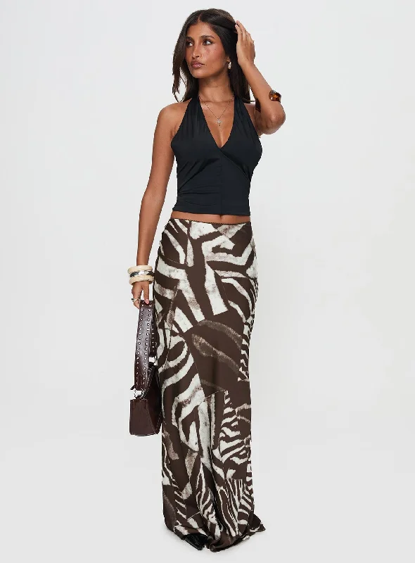Rowana Maxi Skirt Multi corduroy skirt textured
