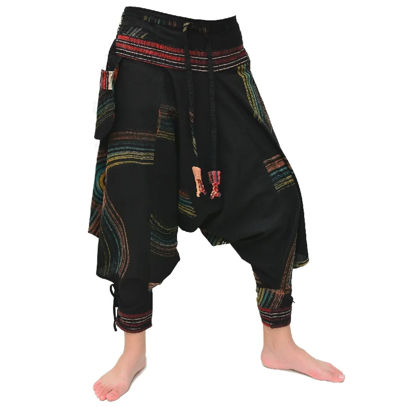 Samurai Pants Harem Pants Ninja Pants Men Women Hand Painted Chic Slim Fit Pants