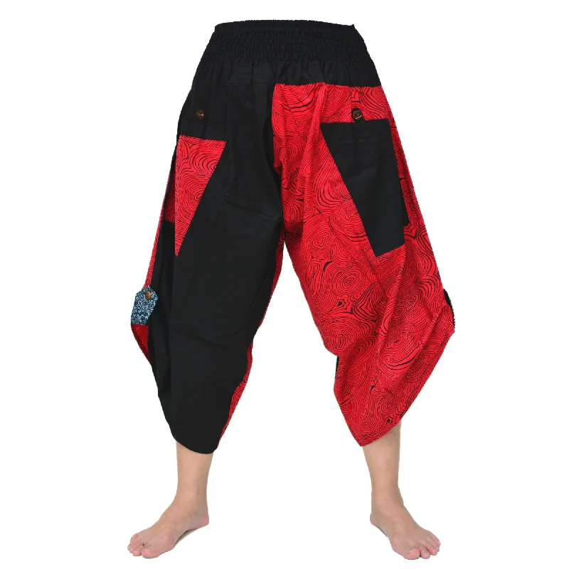 Samurai Pants Ninja Pants Yoga Pants Men Women Black Red Stylish Casual Pants