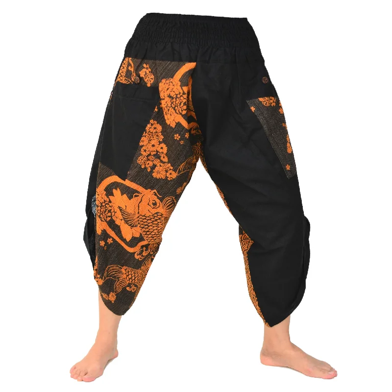 Samurai Pants Ninja Pants Yoga Pants Men Women Brown Formal Linen Trousers