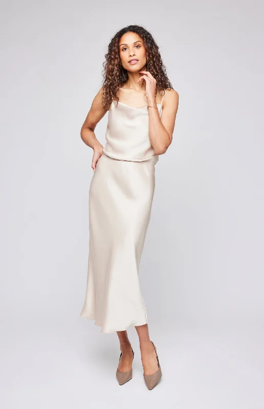 Selena Skirt - Bone cashmere skirt fine