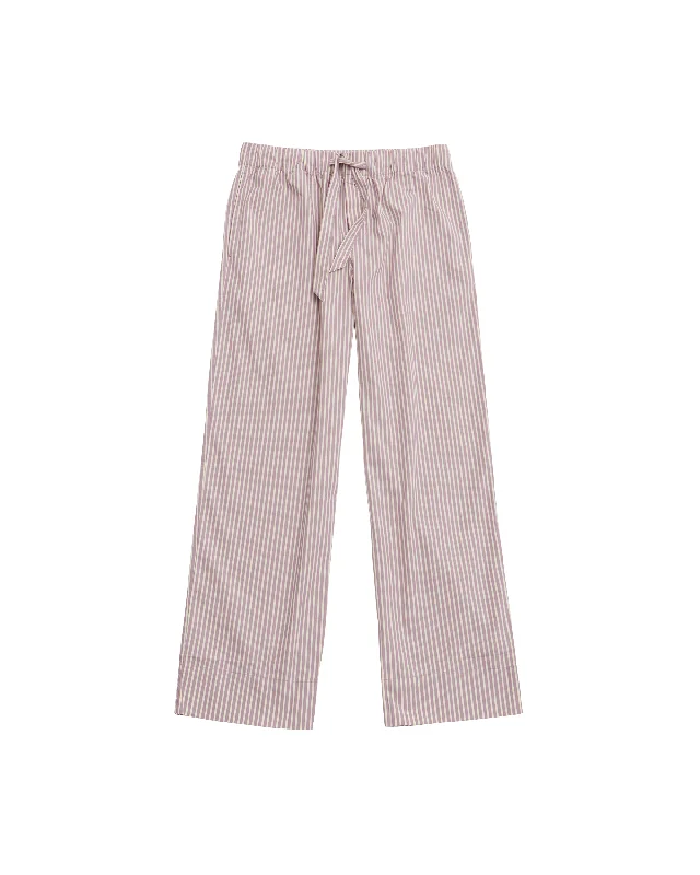 Poplin Pyjama Pants - Skipper Stripes Trendy Wide-Leg Pants
