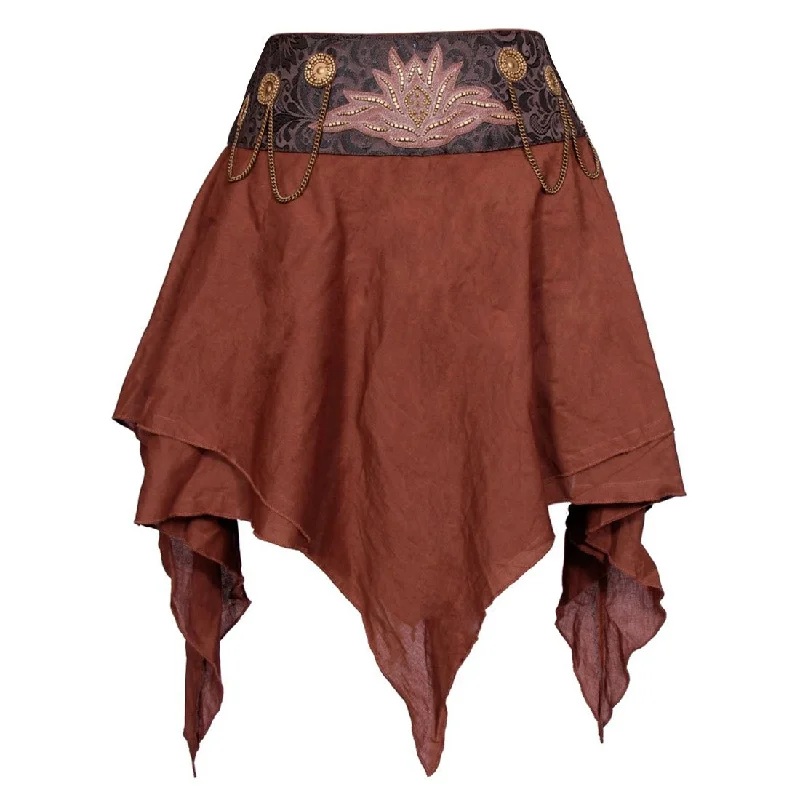 Steampunk Skirt Coffee Skirt velvet skirt sumptuous