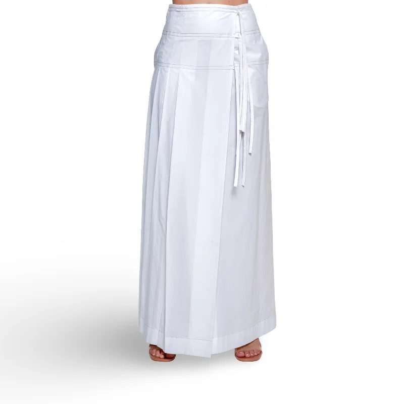 Stretch Poplin Long Skirt corduroy skirt cozy