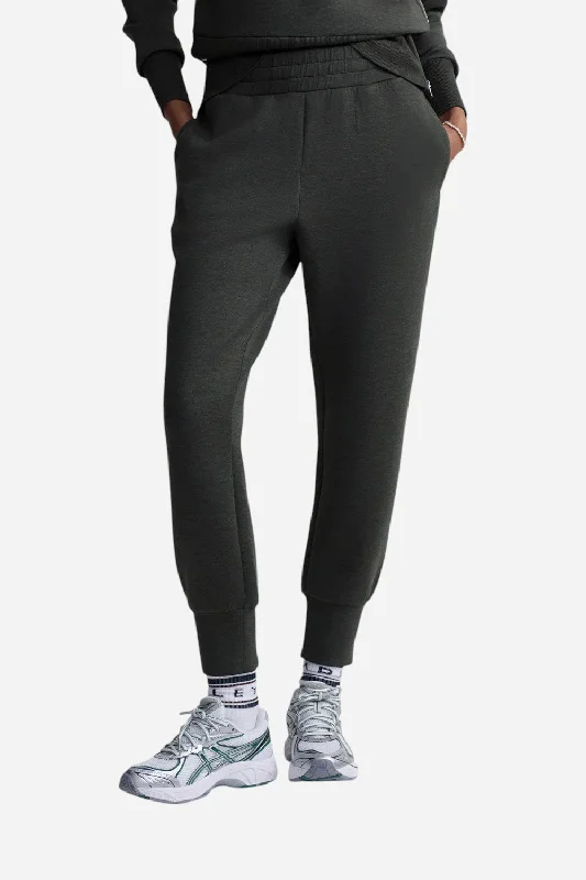 Varley The Slim Cuff Pant 25" in Olive Marl Warm Wool Trousers