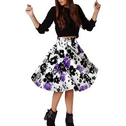 Vintage 50'S Rock N Roll Skirt denim skirt trendy