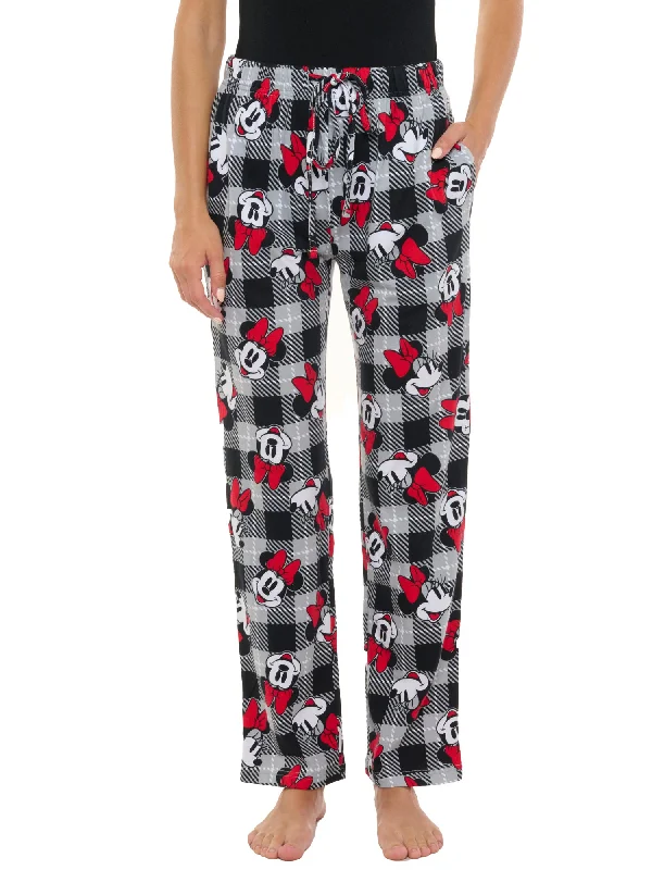 Womens Disney Minnie Mouse Pajama Pants Loungewear Plaid Red Black Disney Trendy Velvet Pants Womens Disney Minnie Mouse Pajama Pants Loungewear Plaid Red Black Disney Trendy Velvet Pants