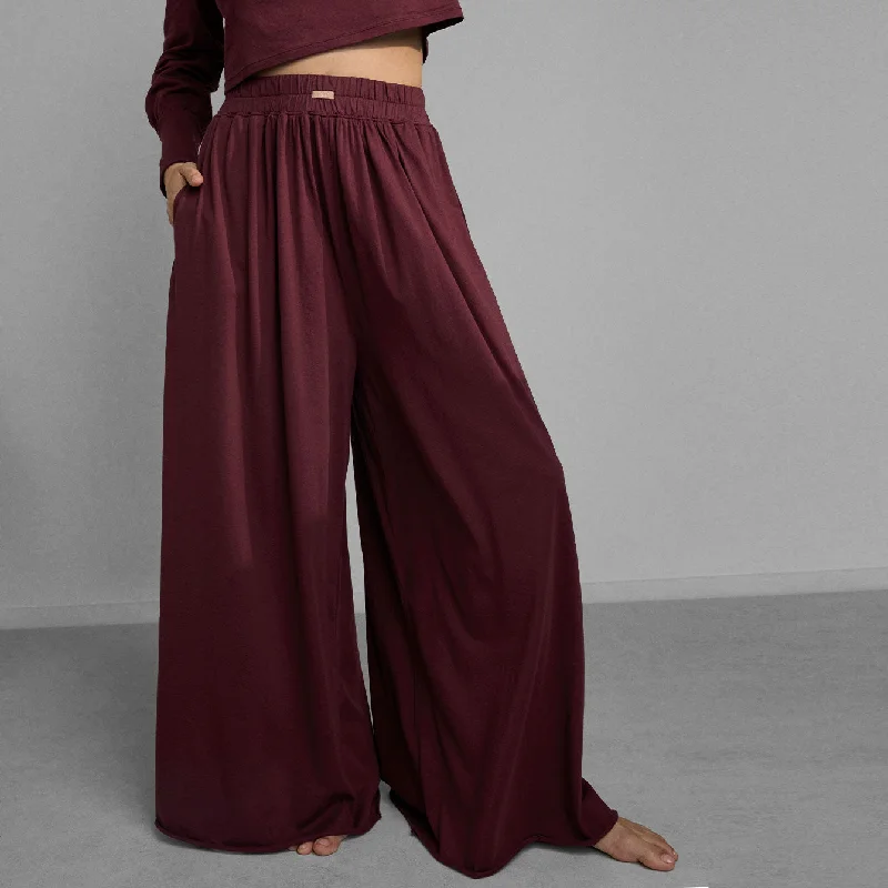 Organic Pima Wide Leg Pant Trendy Wide-Leg Pants