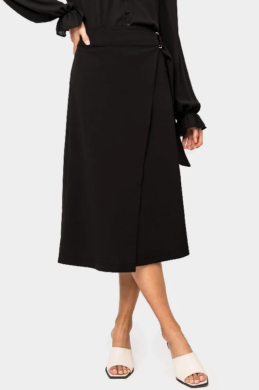 Wrapped Up Skirt with Buckle wrap skirt elegant