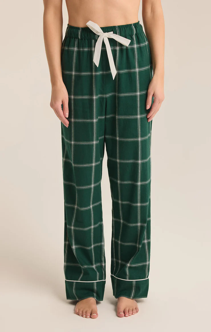 Z Supply Dreamer Plaid Flannel Pants Casual Wide Pants